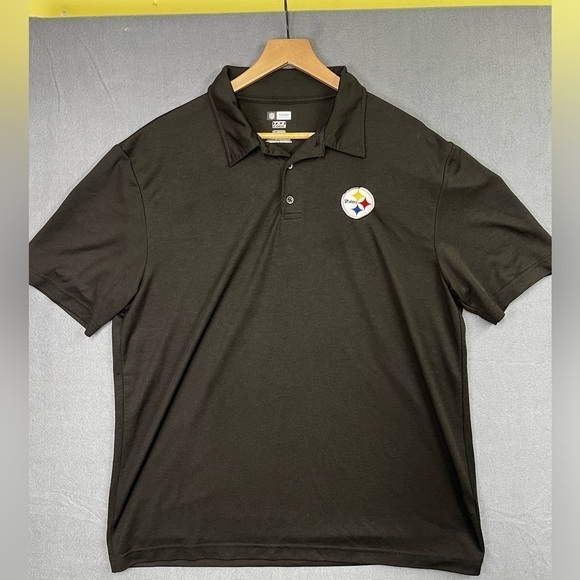 NFL Other - Steelers Polo Men’s XL NFL team apparel TX3 Cool stretch Pittsburgh (0308)